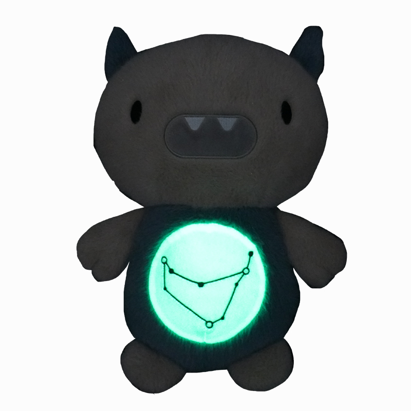 Q0013 30 CM DULKISS--Luminous Constellation White and Black Stuffed Animal Customized Toy