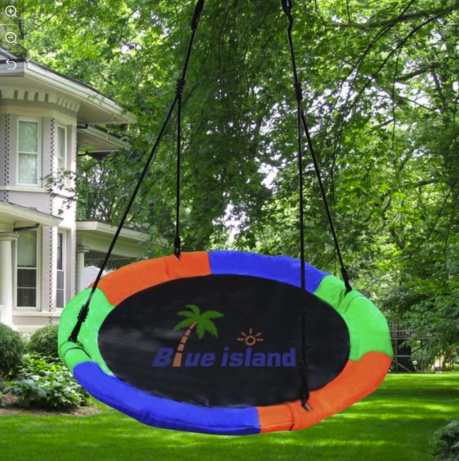 New Design XL-QQ04-M 40" Saucer Tree Swing in Elite Rainbow