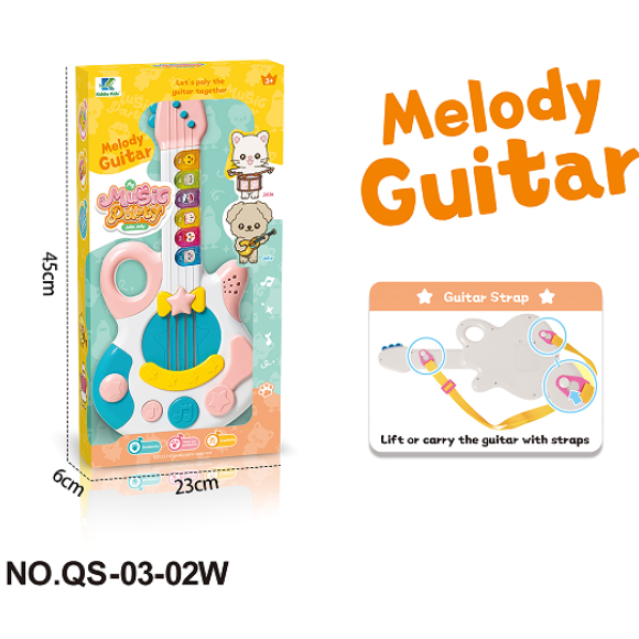 JOLLE JELLY  MELODY ELECTROINC GUITAR WHITE