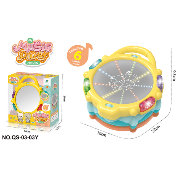 JOLLE JELLY  HAND CLAPPING DRUM YELLOW