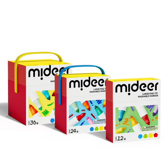 mideer Large Fine-Tip Washable Marker - 36 Colors