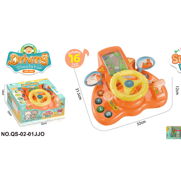 JOLLE JELLY  BABY STEERING WHEEL  ORANGE