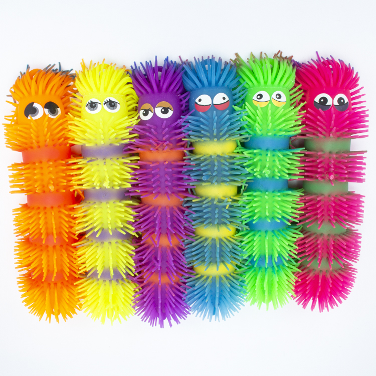 PUFFER BALL Soft Caterpillars with different colors  Stress Relief Toys
