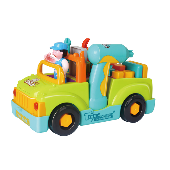 Model No, 6109 Colorful  HOLA TOYS Little Mechanic Tool Truck Tinker toys Creative Imagination Eco-friendly Material Spatial Reasoning DIY Educational Toy