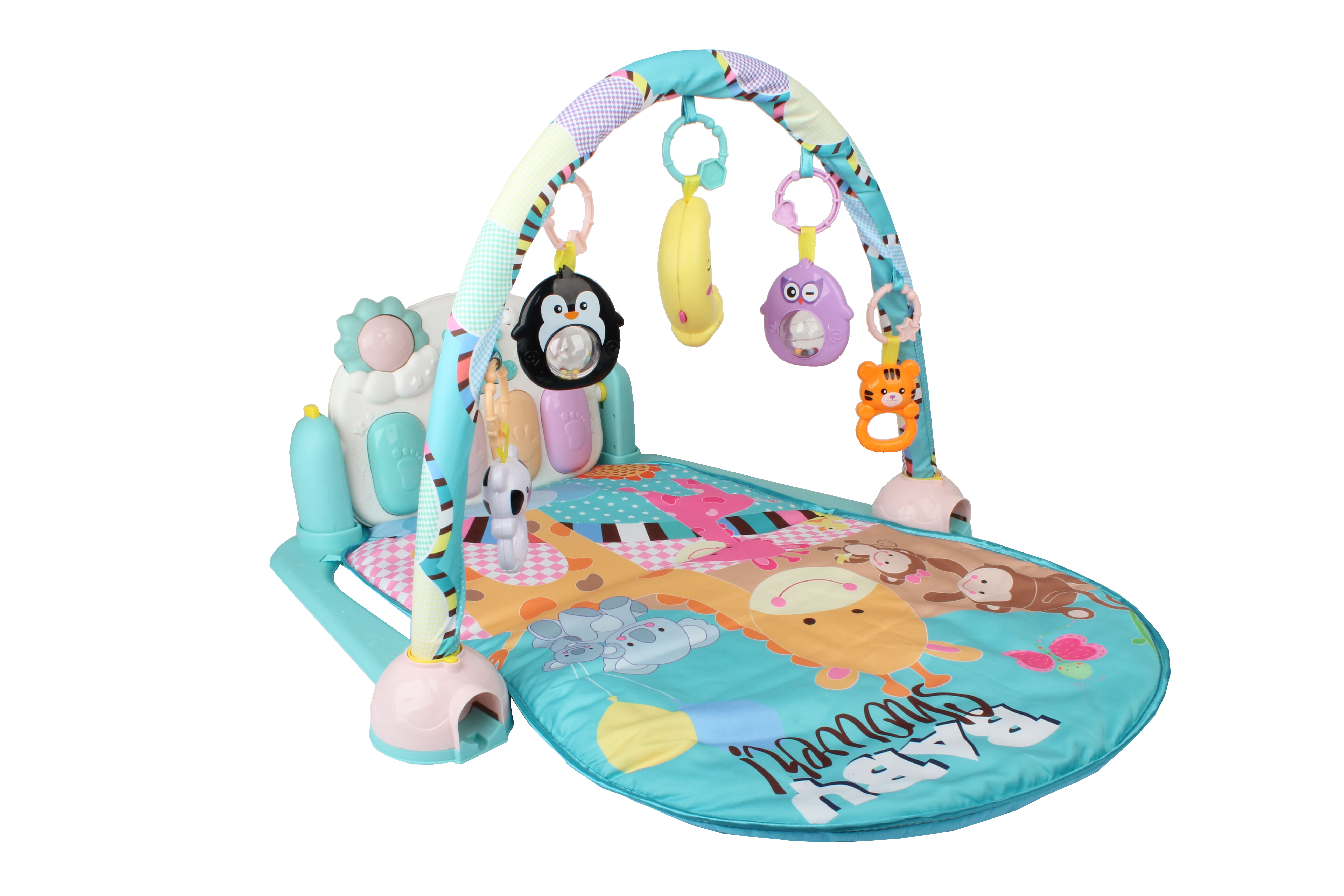 baby piano mat,Activity Center Floor Mat with Toys for Newborn Brain and Sensory Exploration Development