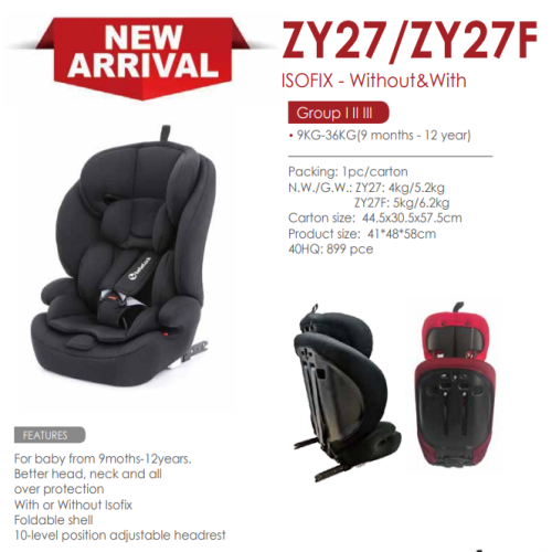 Group I II III 9KG 36KG 9 months 12 year Children s Car Seat With or Without Isofix Certified Supplier Children s Car Seat China Toy Baby Products Certified Supplier