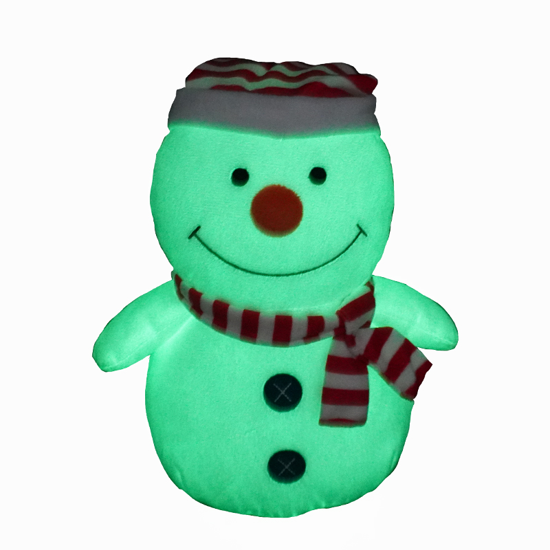 10108 DLUKISS--30CM(Can be customized) Luminous Snowman Cuddly Soft Animal Toy with Creative Design