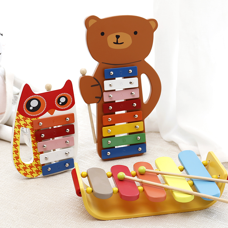 Animal shped Wooden percussion instrument Educational Toys Cognitive ...