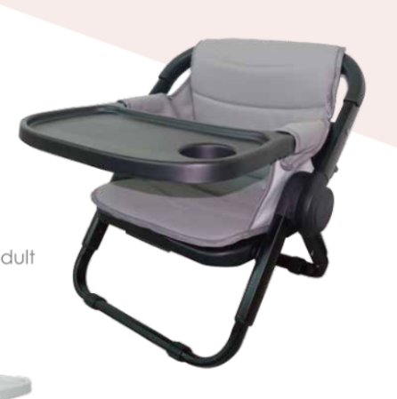 Booster seat, quich removable tray