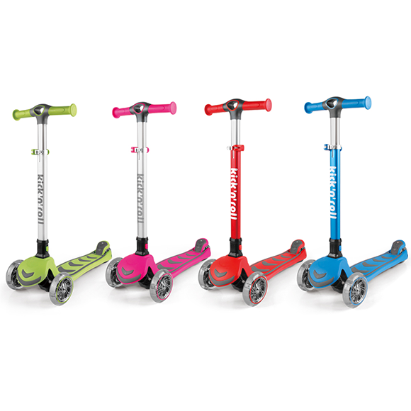 Double folding scooter;With PU right up and rear brake