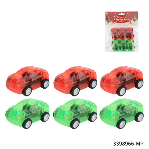 Transparent pull back mini cars
