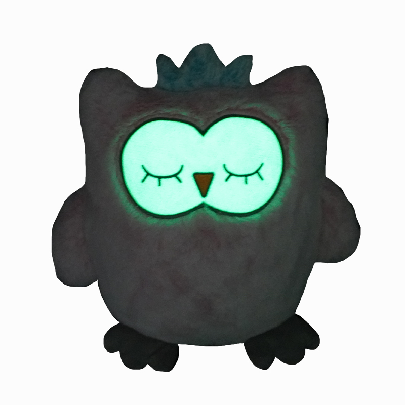 Q0012 DULKISS-- 25 CM Customizable Luminous Owl wth light inside Soft and Plush Toys